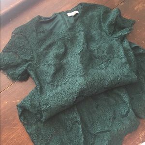 Forest green cocktail dress